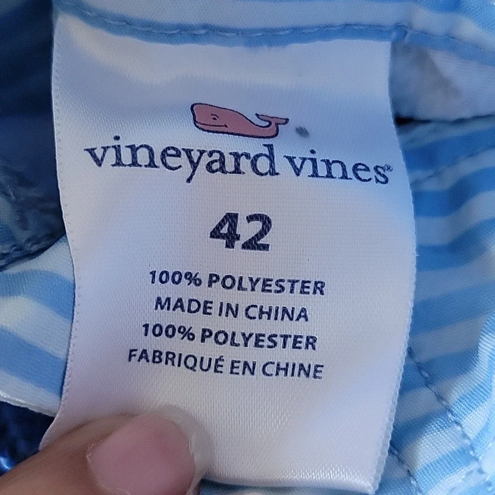VINEYARD VINES Men's Blue Striped Swim Shorts Sz 42